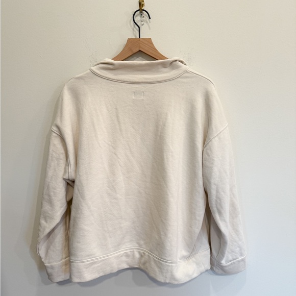 Cream Pullover Mock Neck Quarter Zip size XL - Picture 6 of 7